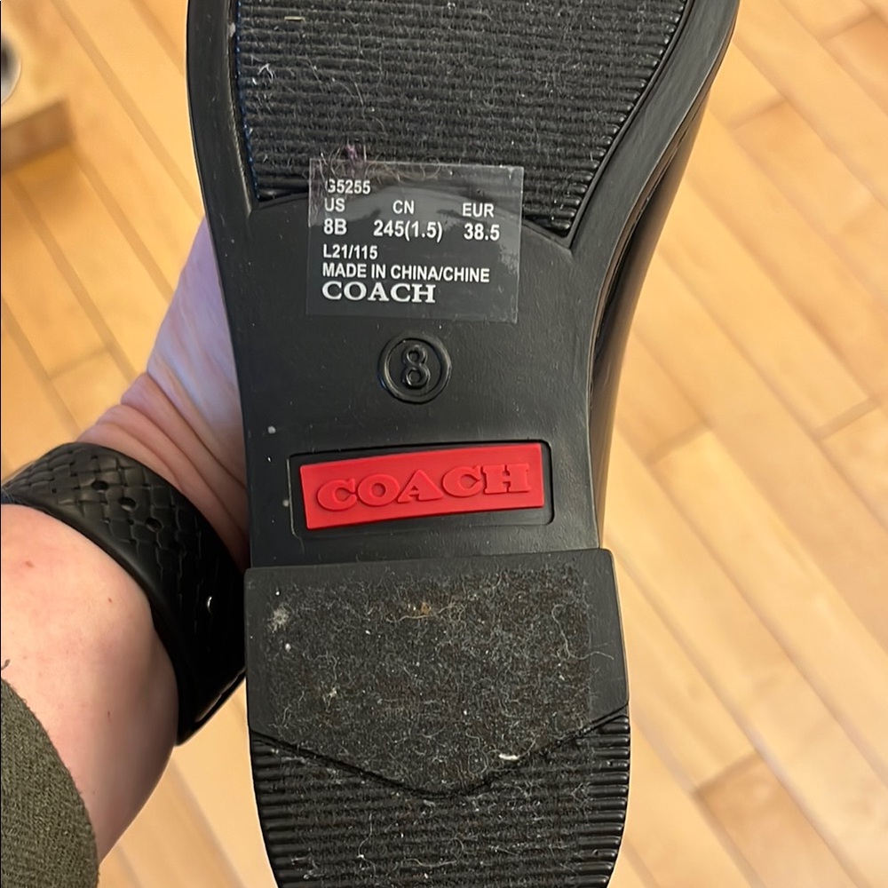 Coach Black and Gray Rain Boots - Picture 9 of 10